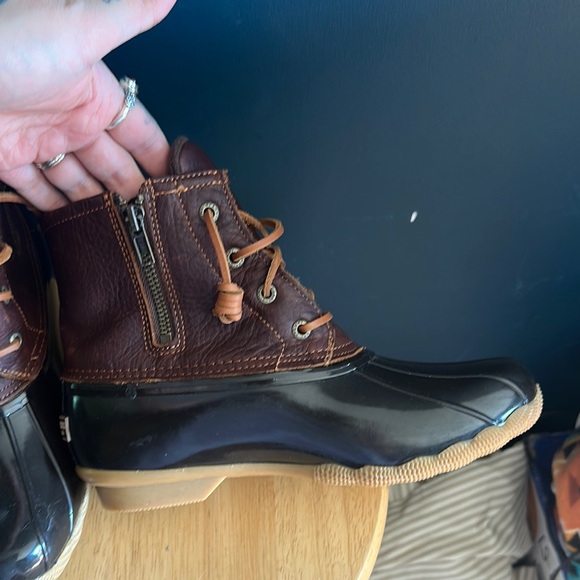 Sperry Brown and Black Rain & Snow Boots Waterproof Leather - Picture 8 of 8